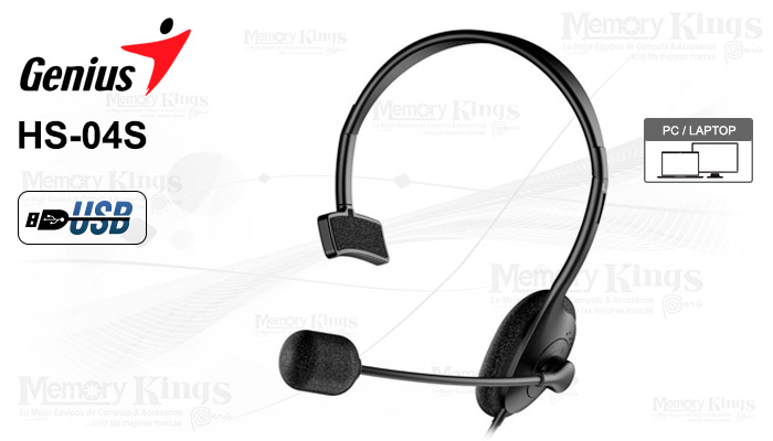 Audífono Genius HS-100U mono USB con micrófono