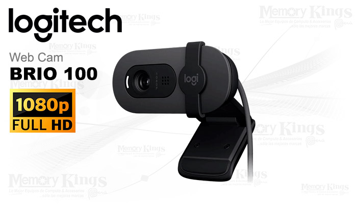 Cámara web Logitech Brio 100 Full HD USB negra