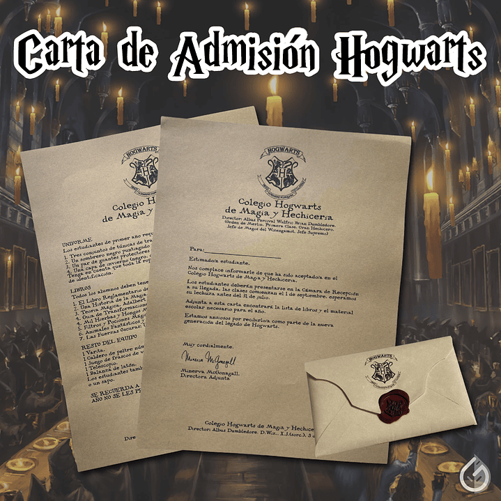 Carta Clásica de Hogwarts (Personalízala tú mismo/a) 1