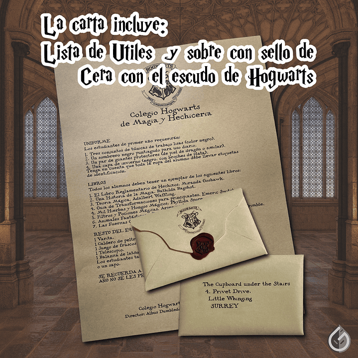 Carta Clásica de Hogwarts (Personalízala tú mismo/a) 3