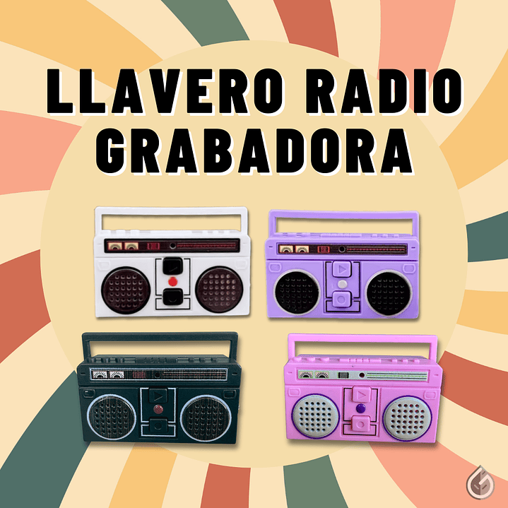 Llavero Radio Grabadora Retro 1