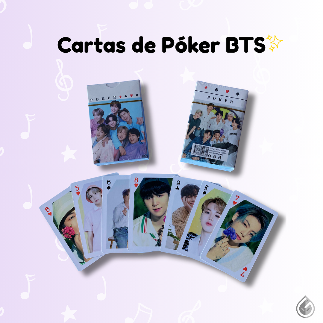 Cartas de Póker BTS - Baraja Coleccionable 1