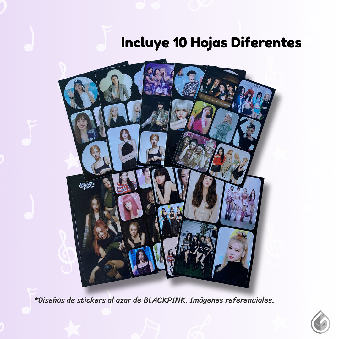 Set Hojas de Stickers Kpop 5