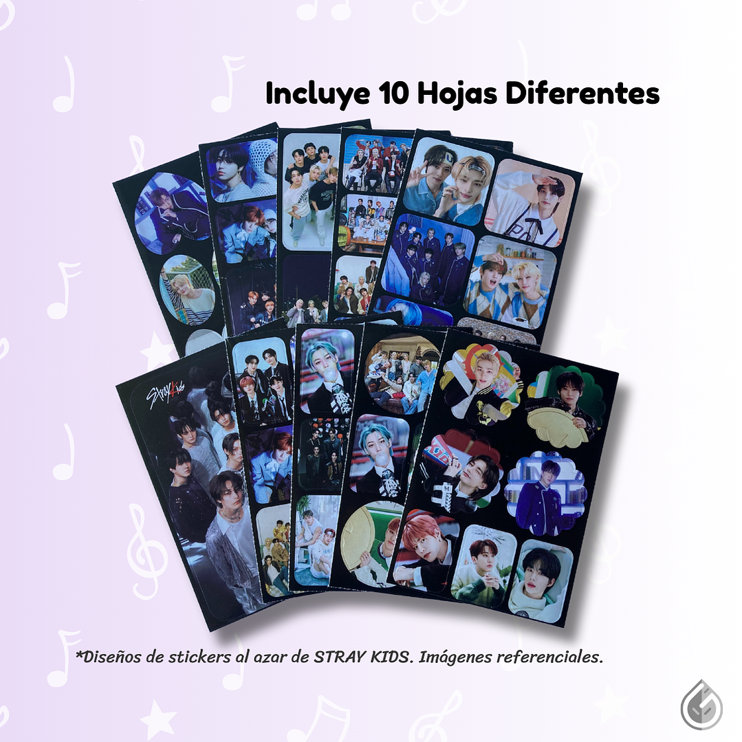 Set Hojas de Stickers Kpop 4
