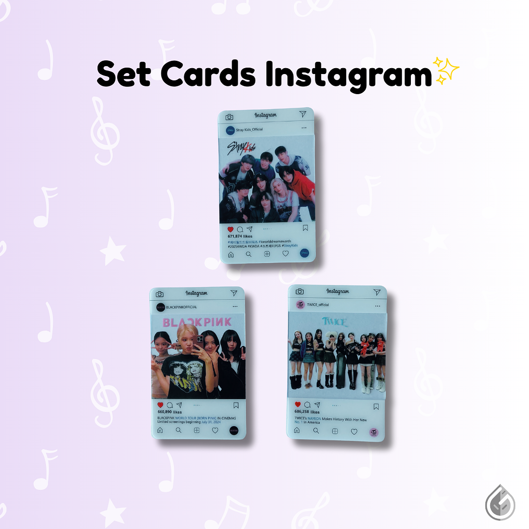 Set Cards Estilo Instagram Kpop 1