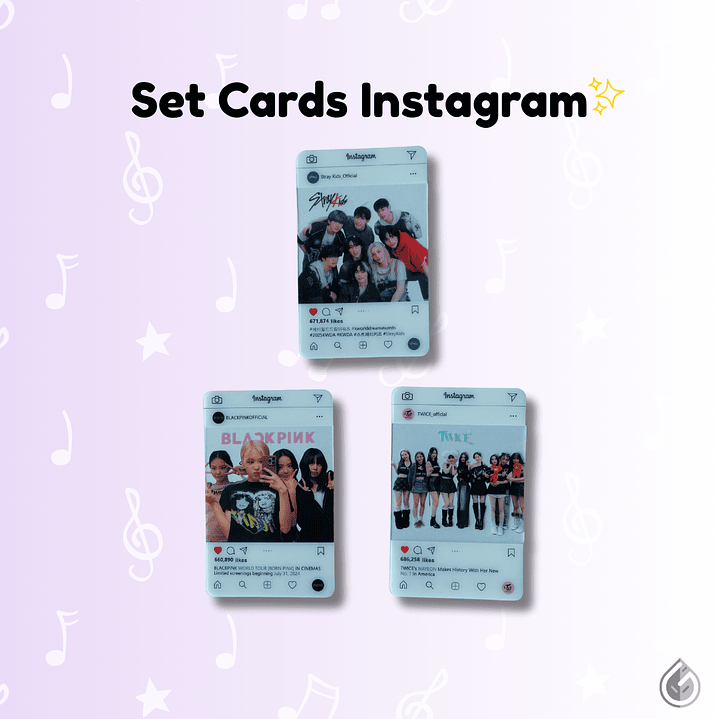 Set Cards Estilo Instagram Kpop 1