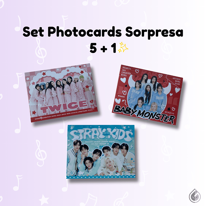 Set Photocards Sorpresa Kpop 5 + 1 1