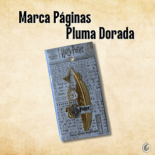 Marca Páginas Pluma Dorada - Mundo Mágico