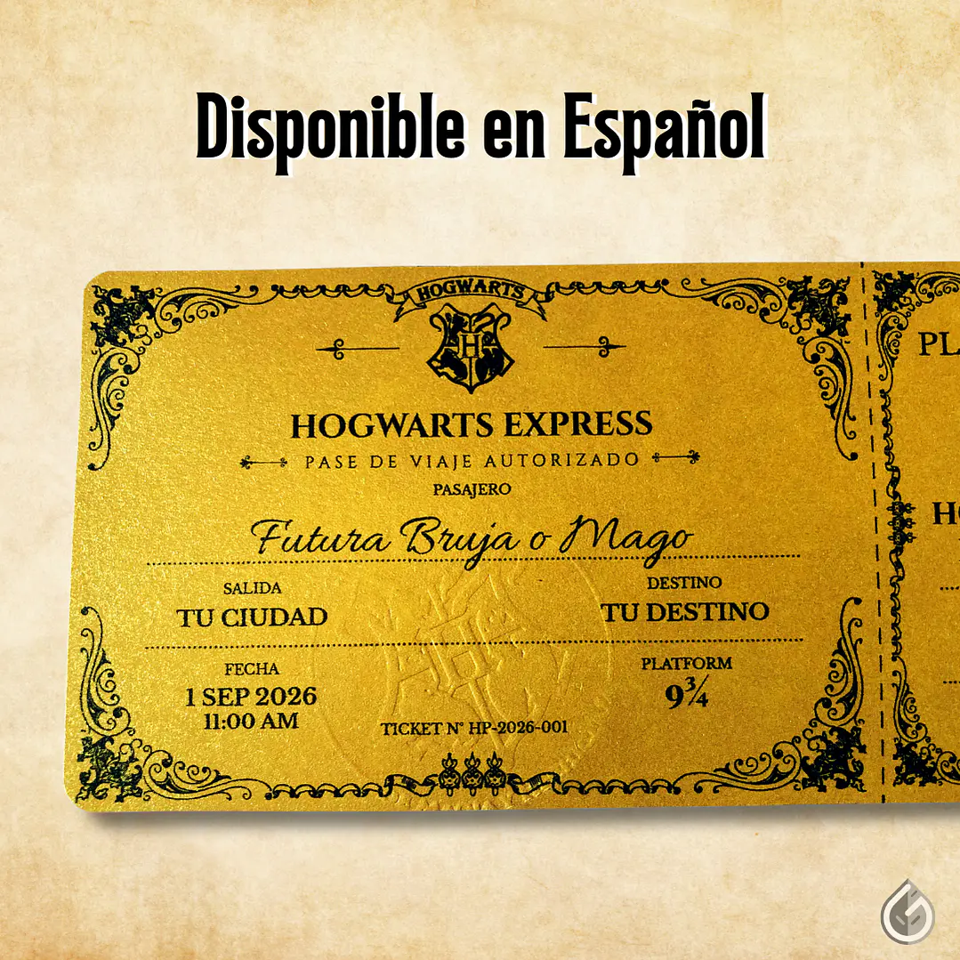 Ticket Hogwarts Express - Edición Premium (100% Personalizado) 2