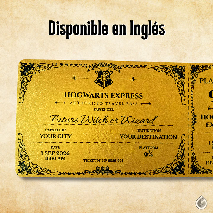 Ticket Hogwarts Express - Edición Premium (100% Personalizado) 4