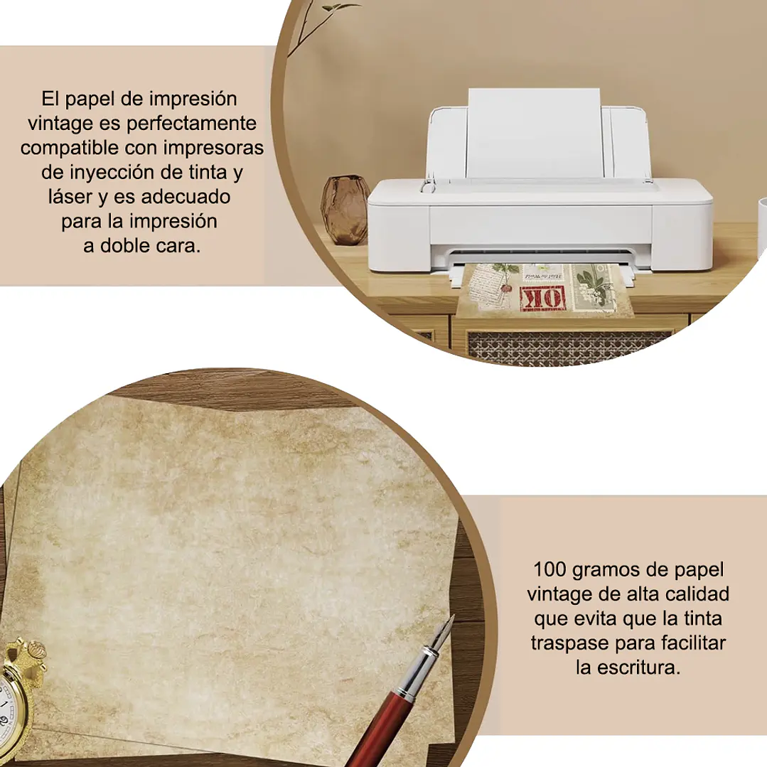 Papel Vintage Antiguo | Clásico Modelo C 4
