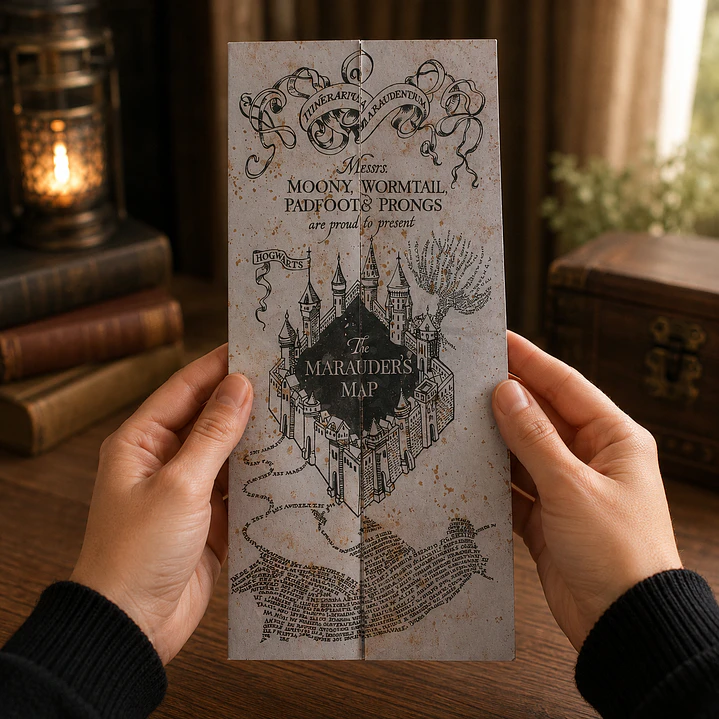 Mapa del Merodeador - Réplica Plegable 4