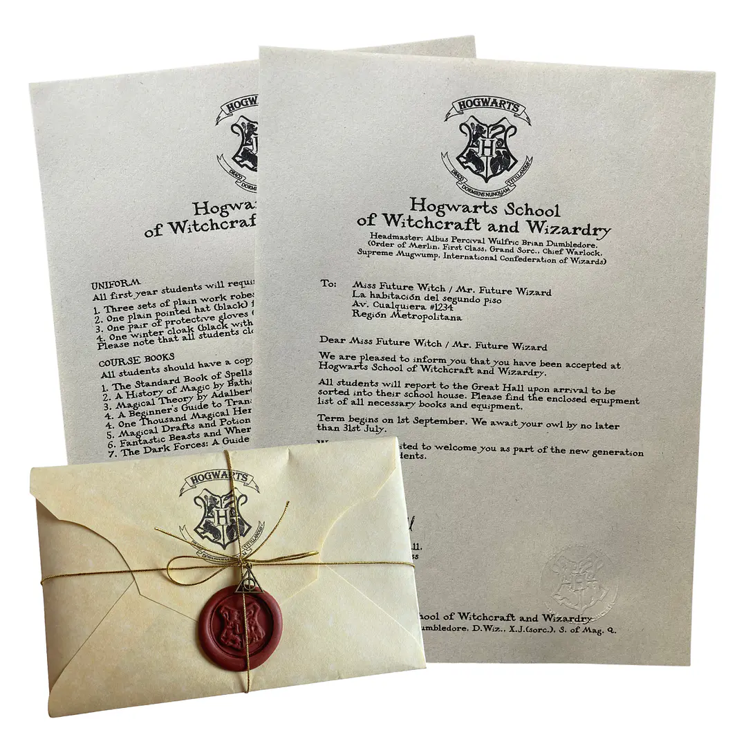 Carta de Admisión a Hogwarts - Edición Premium 5