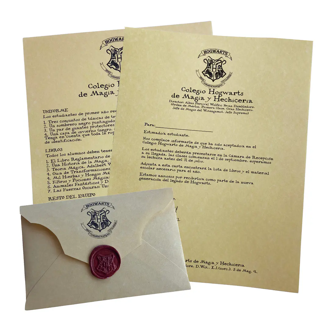 Carta de Admisión a Hogwarts - Edición Clásica 1