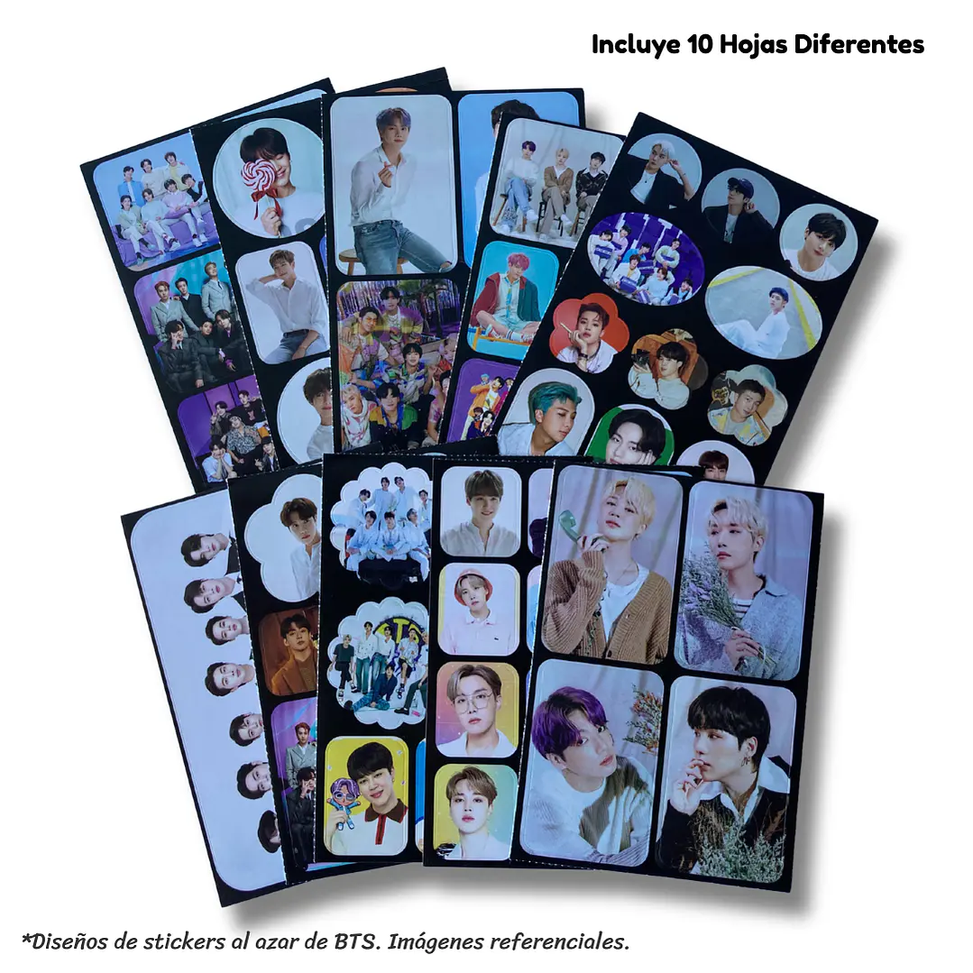 Set Hojas de Stickers Kpop 2