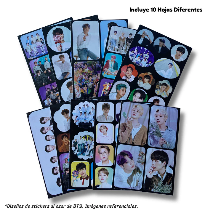 Set Hojas de Stickers Kpop 2