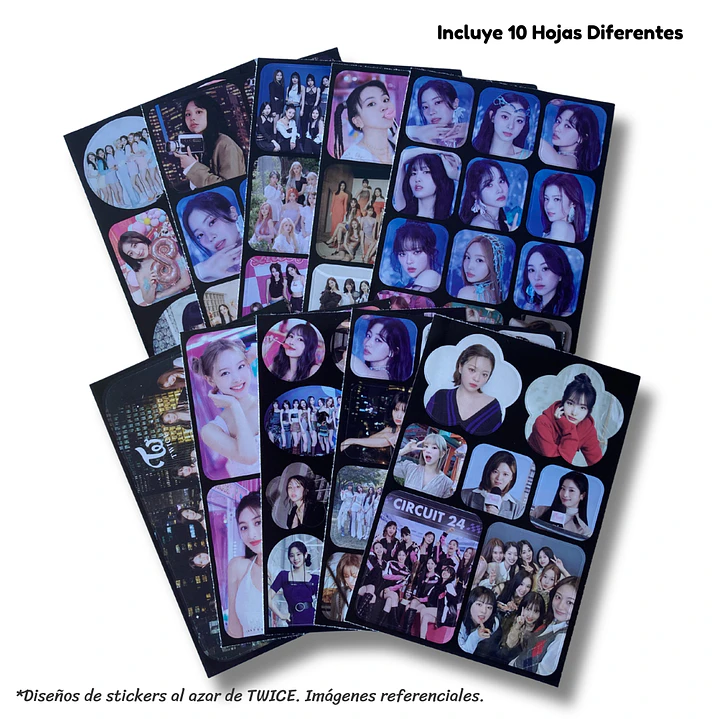 Set Hojas de Stickers Kpop 3