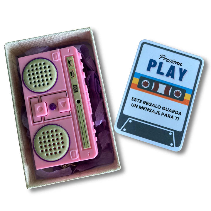 Llavero Grabador de Voz Retro - Radio Grabadora 4