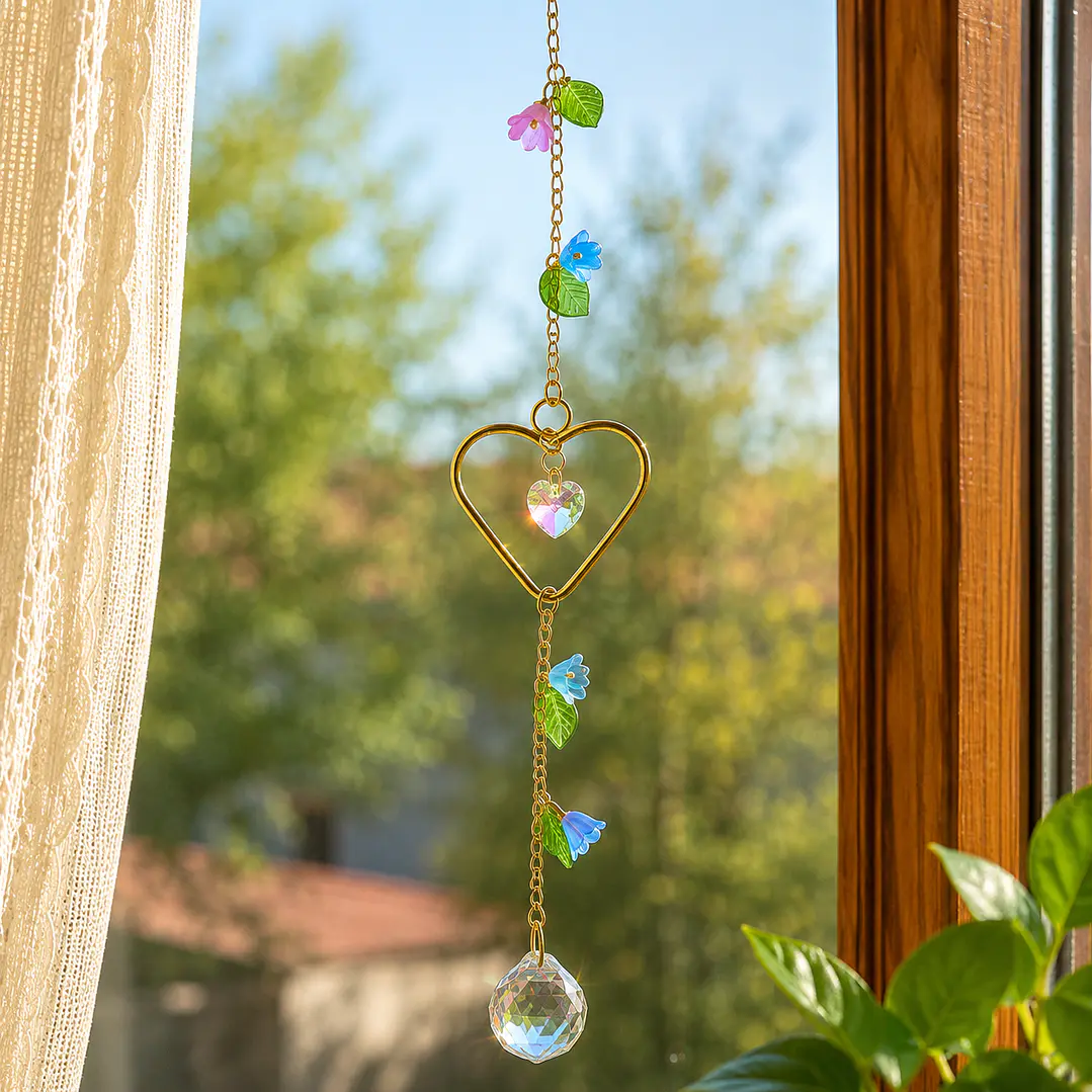 Colgante - Corazón Floral 1