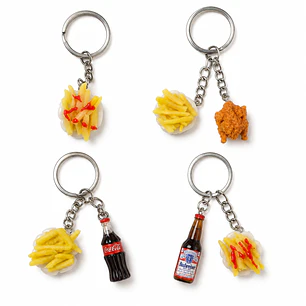 Llavero Artesanal - Papas Fritas