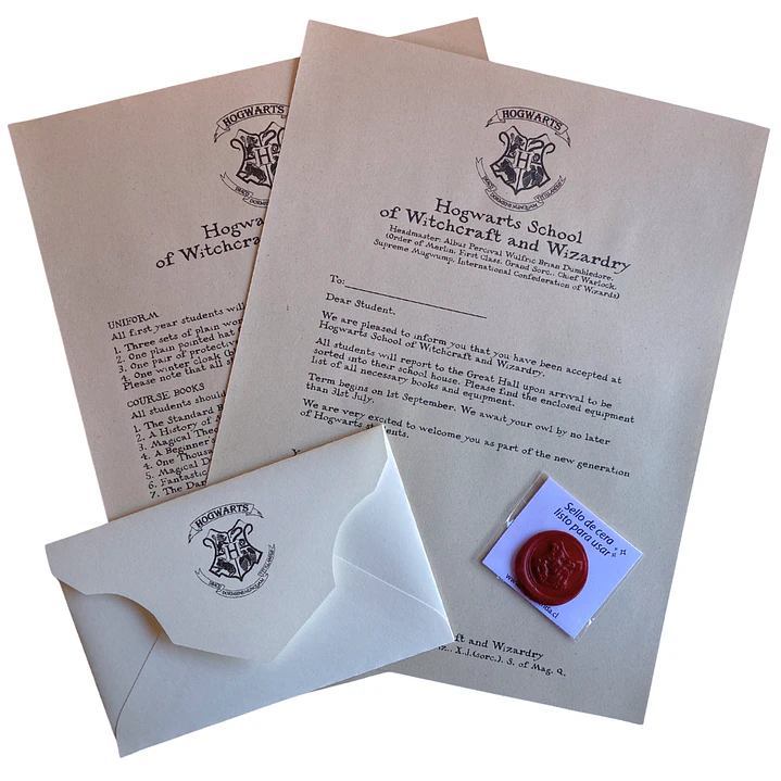 Carta de Admisión a Hogwarts - Edición Clásica 4