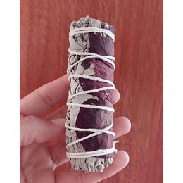 Salvia Blanca con Petalos de Rosas 10cms