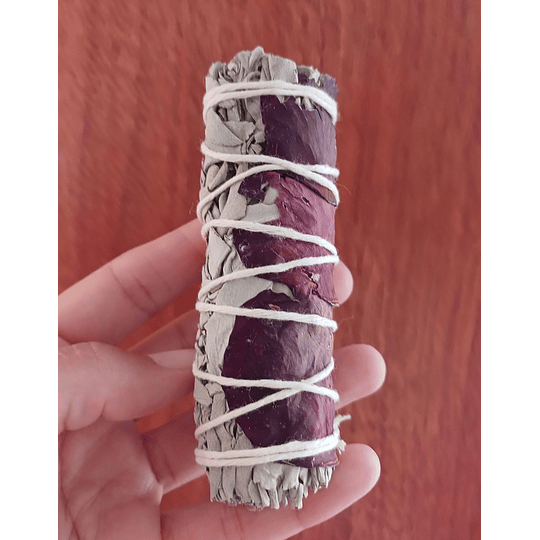 Salvia Blanca con Petalos de Rosas 10cms