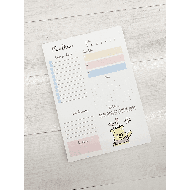 Planner Diario - Winnie the Pooh 