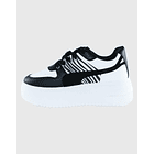 Zapatilla front Zebra Negro Danicolle 3