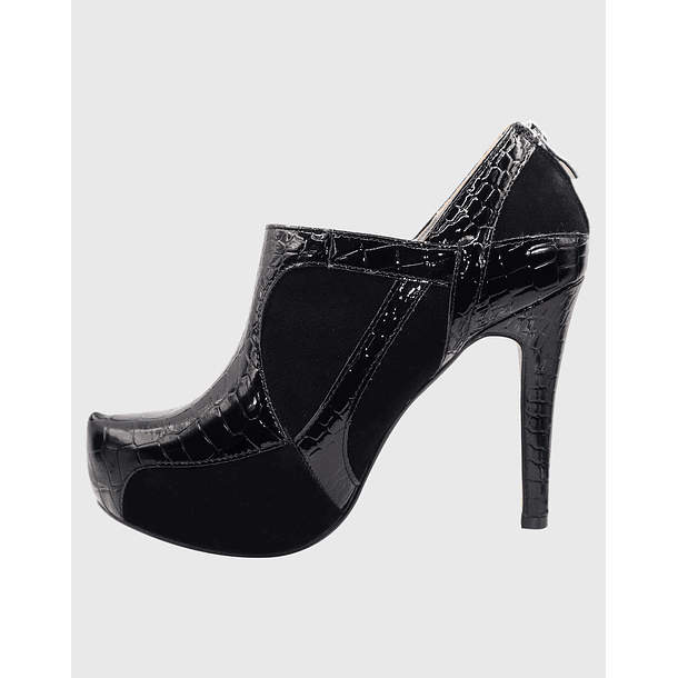 Botin taco aguja Negro 3