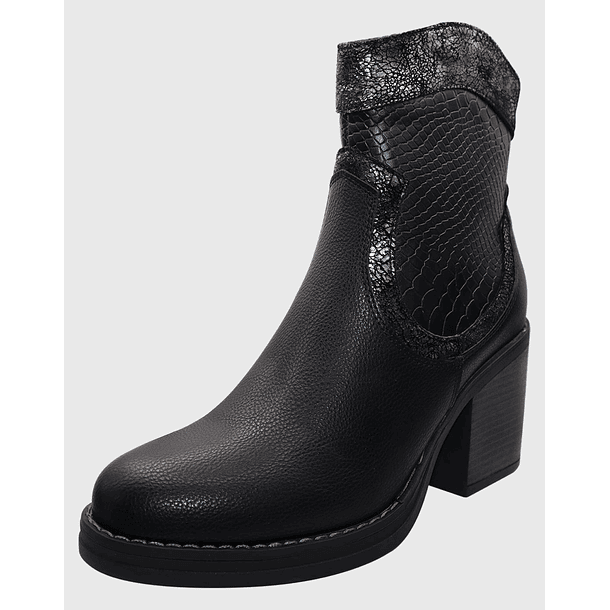 Bota corta print Negro 1