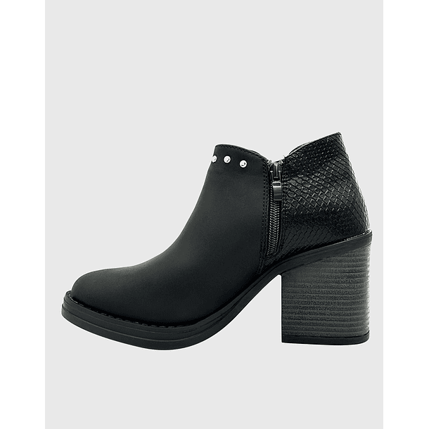 Botin para mujer con taco clasico Negro 2