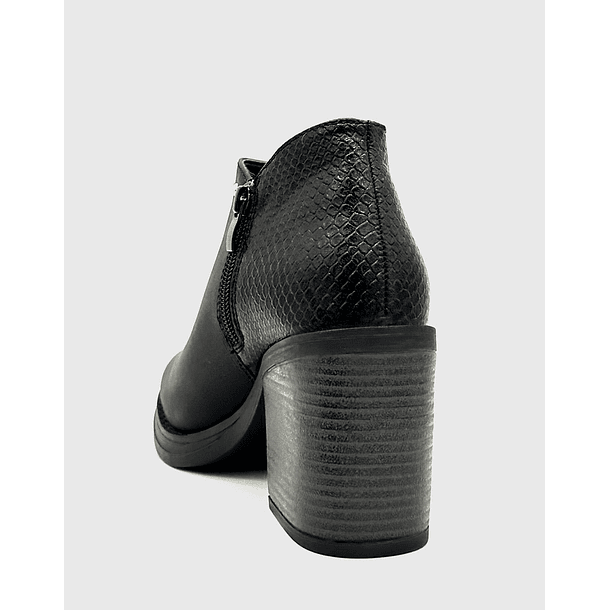 Botin para mujer con taco clasico Negro 5