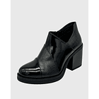 Botin para mujer charol con taco Negro 1