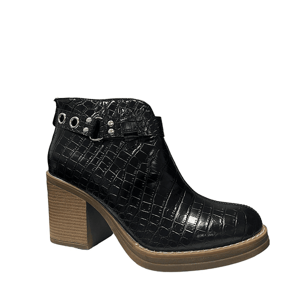 Botin Negro croco Correa 1