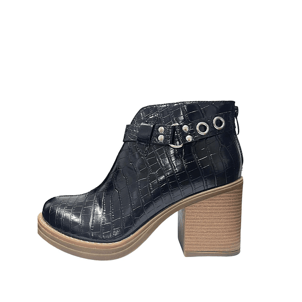 Botin Negro croco Correa 4