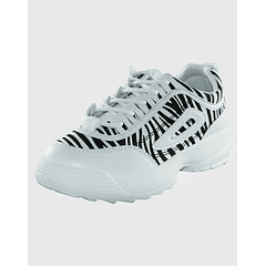 Zapatilla print Zebra Blanco