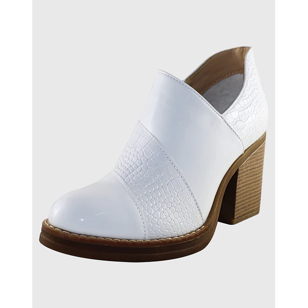 Botin eneven alto Blanco 1