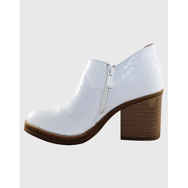 Botin eneven alto Blanco 2