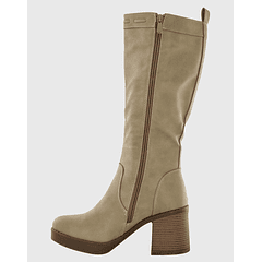 Bota Lisa alta Khaki