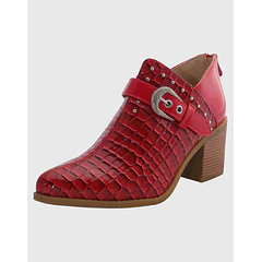 Botin campero hebilla Rojo