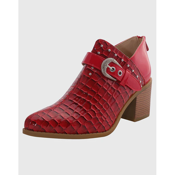 Botin campero hebilla Rojo 1