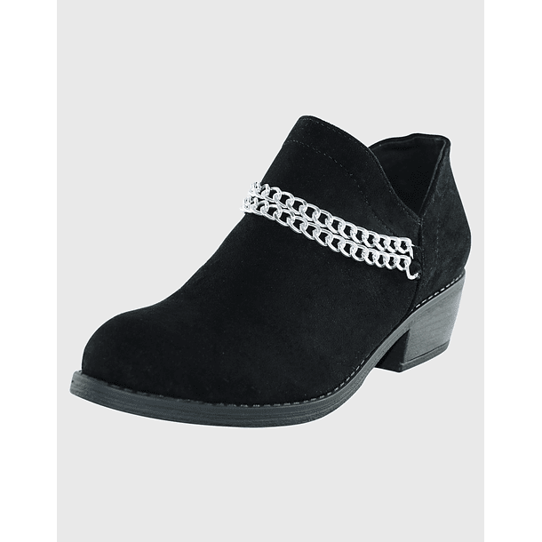 Botin plano, con cierre color negro Danicolle 1