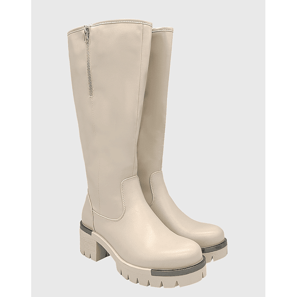 Bota para mujer Beige bajo la rodilla Lisa Danicolle 2