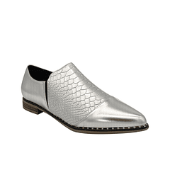 Zapato para mujer croco Plateado Danicolle