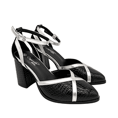 Zapato para mujer atado al tobillo, Negro Danicolle