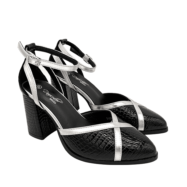 Zapato para mujer atado al tobillo, Negro Danicolle 2