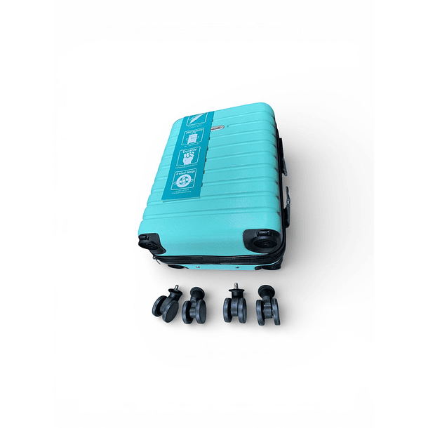 Maleta Cabina ruedas desmontables Verde Danicolle 2