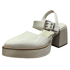 Zapato para mujer taco grueso Blanco Danicolle