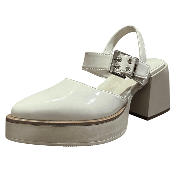 Zapato para mujer taco grueso Blanco Danicolle 2